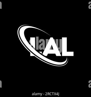 Logo LAL. Lettre LAL. Logo lettre LAL. Initiales LAL logo lié avec cercle et logo monogramme majuscule. Typographie LAL pour la technologie. Illustration de Vecteur