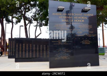 Los Angeles, Californie : American Merchant Marine Veterans Memorial situé à San Pedro, port de Los Angeles Banque D'Images