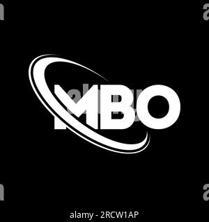 Logo MBO. Lettre MBO. Logo de lettre MBO. Initiales logo MBO lié à un cercle et logo monogramme majuscule. Typographie MBO pour la technologie, les entreprises Illustration de Vecteur