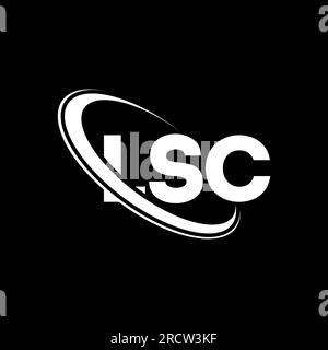 Logo LSC. Lettre LSC. Logo lettre LSC. Initiales logo LSC lié à un cercle et logo monogramme majuscule. Typographie LSC pour la technologie, les entreprises Illustration de Vecteur