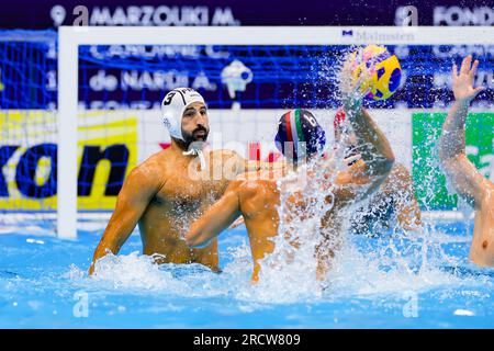 Fukuoka, Japon. 17 juillet 2023. FUKUOKA, JAPON - JUILLET 17 : lors des Championnats du monde de natation 2023 match masculin France et Italie le 17 juillet 2023 à Fukuoka, Japon (photo Albert Ten Hove/Orange Pictures) crédit : Orange pics BV/Alamy Live News Banque D'Images