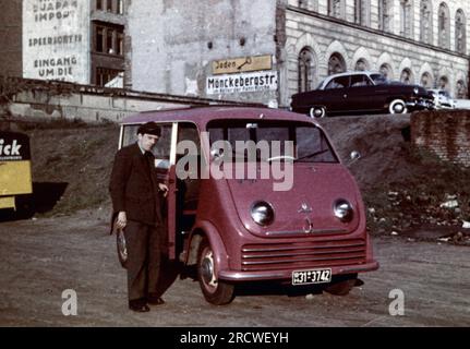 transport / transportation, cars, utility vehicle, DKW-Schnellaster minibus, ADDITIONAL-RIGHTS-CLEARANCE-INFO-NOT-AVAILABLE Stock Photo