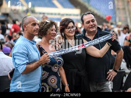 **PAS DE WEB ET DE JOURNAUX SEULEMENT POUR L'ITALIE** Rome, concert Pooh au Stade Olympique Banque D'Images