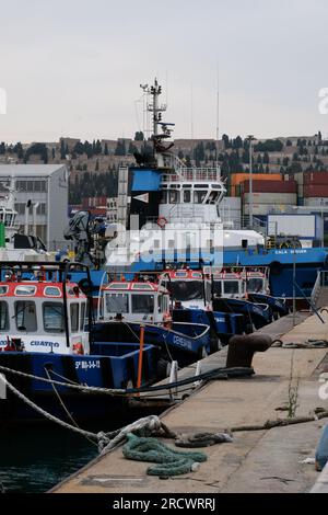 Barcelone, Espagne. 13 juillet 2023. Illustration du port de Barcelone, Catalogne, Espagne le 12 juillet 2023. Photo de Marie Hubert Psaila/ABACAPRESS.COM crédit : Abaca Press/Alamy Live News Banque D'Images