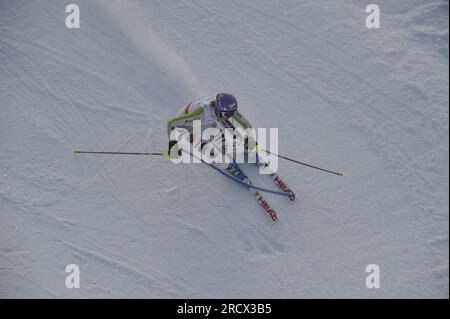 Maria RIESCH Aktion Slalom der Frauen am 19.2.2011 ski alpin Weltmeisterschaft vom 7.-20.2. 2011 à Garmisch - Partenkirchen Partenkirchen Banque D'Images