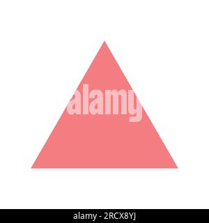 Propriétés du triangle équilatéral en mathématiques. Trois côtés de même longueur. Forme géométrique. Illustration vectorielle isolée sur fond blanc. Illustration de Vecteur