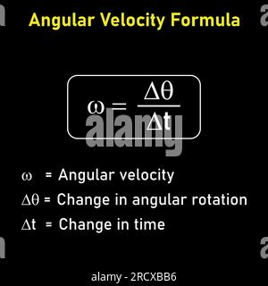 Formule de vitesse angulaire en physique. Illustration vectorielle isolée sur fond blanc. Illustration de Vecteur