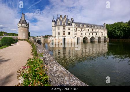 Le château historique de Chenonceau est le 2e château le plus visité de France, Chenonceaux FR Banque D'Images