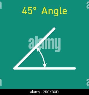 Sommet de symbole d'angle en mathématiques. icône mesurer l'angle. Ressources mathématiques pour les enseignants et les élèves. Illustration de Vecteur