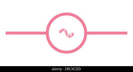 Illustration vectorielle de symbole de source de tension CA Illustration de Vecteur