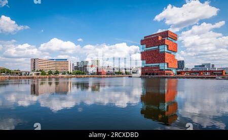 Vue panoramique sur Anvers Skyline. Banque D'Images