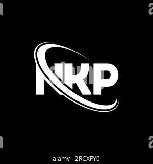 Logo NKP. Lettre NKP. Logo de lettre NKP. Initiales logo NKP lié avec cercle et logo monogramme majuscule. Typographie NKP pour la technologie, les entreprises Illustration de Vecteur