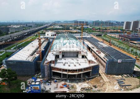 HANGZHOU, CHINE - 17 JUILLET 2023 - le bâtiment expérimental de la simulation centrifuge à haute gravité de l'Université de Zhejiang est Banque D'Images