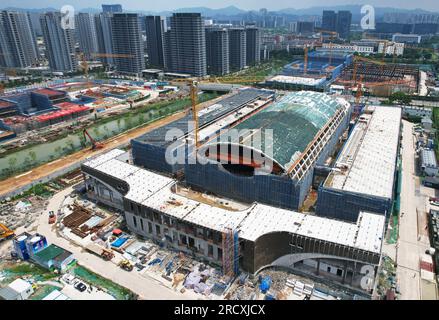 HANGZHOU, CHINE - 17 JUILLET 2023 - le bâtiment expérimental de la simulation centrifuge à haute gravité de l'Université de Zhejiang est Banque D'Images