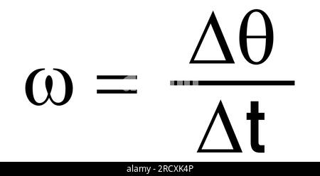 Formule de vitesse angulaire en physique. Illustration vectorielle Illustration de Vecteur