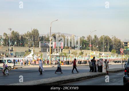 Une rue à Addis Abeba, 06 février 2022 Banque D'Images