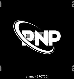 Logo PNP. Lettre PNP. Logo en forme de lettre PNP. Initiales PNP logo lié avec cercle et logo monogramme majuscule. Typographie PNP pour la technologie, les entreprises Illustration de Vecteur