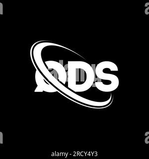 Logo QDS. Lettre QDS. Logo de lettre QDS. Initiales QDS logo lié avec cercle et logo monogramme majuscule. Typographie QDS pour la technologie, les entreprises Illustration de Vecteur
