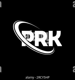 Logo PRK. Lettre PRK. Logo de la lettre PRK. Initiales PRK logo lié avec cercle et logo monogramme majuscule. Typographie PRK pour la technologie, les entreprises Illustration de Vecteur