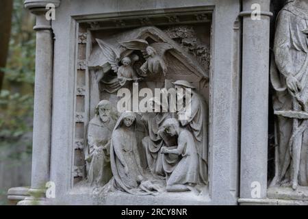 Londres, UK-16 juillet 2023 : Highgate Cemetery West à Londres, Angleterre. Banque D'Images