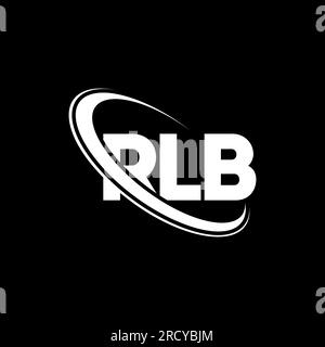 Logo RLB. Lettre RLB. Logo de la lettre RLB. Initiales logo RLB lié à un cercle et logo monogramme majuscule. Typographie RLB pour la technologie, les entreprises Illustration de Vecteur