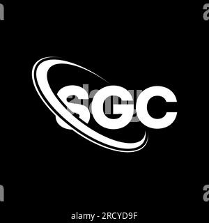 Logo SGC. Lettre SGC. Logo de lettre SGC. Initiales logo SGC lié à un cercle et logo monogramme majuscule. Typographie SGC pour la technologie, les entreprises Illustration de Vecteur