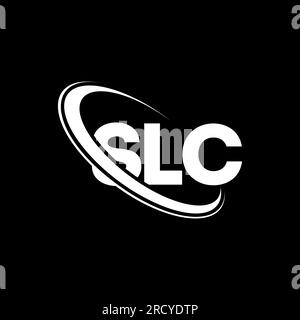 Logo SLC. Lettre SLC. Logo de lettre SLC. Initiales logo SLC lié avec cercle et logo monogramme majuscule. Typographie SLC pour la technologie, les entreprises Illustration de Vecteur