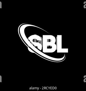 Logo SBL. Lettre SBL. Logo de lettre SBL. Initiales SBL logo lié avec cercle et logo monogramme majuscule. Typographie SBL pour la technologie, les entreprises Illustration de Vecteur