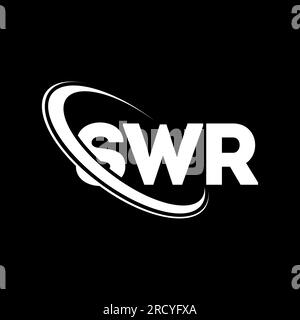 Logo SWR. Lettre SWR. Logo de lettre SWR. Initiales SWR logo lié avec cercle et logo monogramme majuscule. SWR typographie pour la technologie, les entreprises Illustration de Vecteur