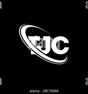 Logo TJC. Lettre TJC. Logo de la lettre TJC. Initiales TJC logo lié avec cercle et logo monogramme majuscule. Typographie TJC pour la technologie, les entreprises Illustration de Vecteur