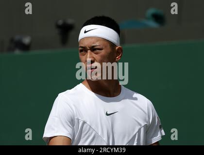 16 juillet 2023 ; All England Lawn tennis and Croquet Club, Londres, Angleterre : tournoi de tennis de Wimbledon ; Tokito&#xa0;Oda (JPN) , finale de simple fauteuil roulant masculin Banque D'Images