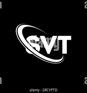 Logo SVT. Lettre SVT. Logo de la lettre SVT. Initiales SVT logo lié ...