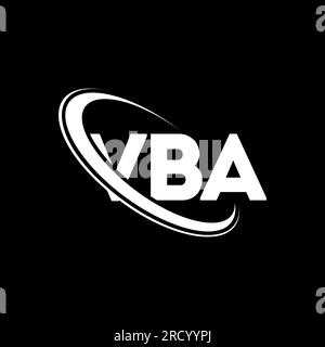 Logo VBA. Lettre VBA. Logo de lettre VBA. Initiales logo VBA lié avec cercle et logo monogramme majuscule. Typographie VBA pour la technologie, les entreprises Illustration de Vecteur