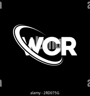 Logo WCR. Lettre WCR. Logo lettre WCR. Initiales WCR logo lié avec cercle et logo monogramme majuscule. Typographie WCR pour la technologie, les entreprises Illustration de Vecteur