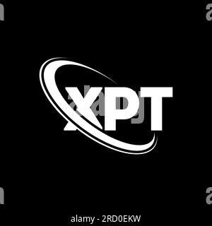 Logo XPT. Lettre XPT. Logo lettre XPT. Initiales XPT logo lié avec cercle et logo monogramme majuscule. Typographie XPT pour la technologie, les entreprises Illustration de Vecteur