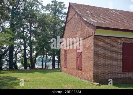 À l'origine connue sous le nom d'Old Green Hill Church, St. L'église épiscopale de Bartholomew est située près de Quantico, Maryland USA. Banque D'Images