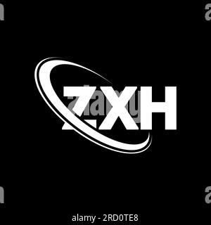 Logo ZXH. Lettre ZXH. Logo lettre ZXH. Initiales ZXH logo lié avec cercle et logo monogramme majuscule. Typographie ZXH pour la technologie, les entreprises Illustration de Vecteur