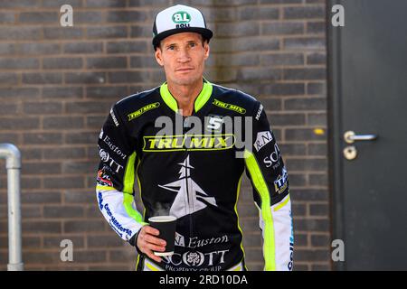 National Speedway Stadium, Manchester le lundi 17 juillet 2023. Jason Doyle - Ipswich TruMix Witches pendant le match de première responsabilité entre Belle vue Aces et Ipswich Witches au National Speedway Stadium, Manchester le lundi 17 juillet 2023. (Photo : Ian Charles | MI News) crédit : MI News & Sport / Alamy Live News Banque D'Images