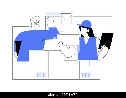 Illustration vectorielle de concept abstraite d'audit d'entrepôt. Illustration de Vecteur