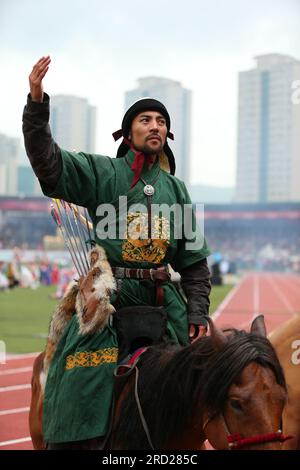 Cérémonie d'ouverture du festival naadam 2023, Oulan-Bator Mongolie photo de L.Enkh-Orgil Banque D'Images