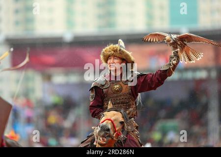 Cérémonie d'ouverture du festival naadam 2023, Oulan-Bator Mongolie photo de L.Enkh-Orgil Banque D'Images