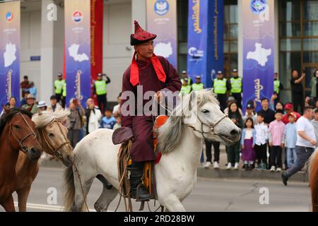 Oulan-Bator, Mongolie. 11 juin 2023. Cérémonie d'ouverture du festival naadam 2023. Crédit : L.Enkh-Orgil. Banque D'Images