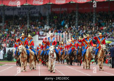 Oulan-Bator, Mongolie. 11 juin 2023. Cérémonie d'ouverture du festival naadam 2023. Crédit : L.Enkh-Orgil. Banque D'Images