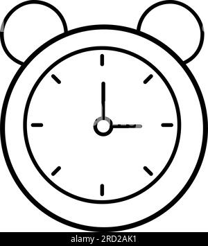 icône d'alarme dans un style plat tendance isolé sur le fond. Symbole de page d'icône d'horloge pour votre conception de site Web logo d'icône d'horloge, application, interface utilisateur. Vecteur d'icône d'horloge Illustration de Vecteur