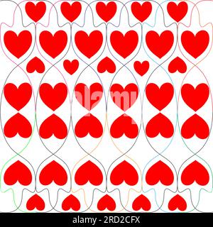 Fond Red Heart Lover. isolé sur fond blanc. illustration vectorielle Illustration de Vecteur