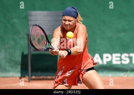 Budapest, Hongrie. 18 juillet 2023. Diana Maksimovna Snaider (RUS) lors de la deuxième journée du Grand Prix de tennis de Hongrie WTA250 le 18 juillet 2023 au Romai Teniszakademia, Budapest, Hongrie crédit : Independent photo Agency/Alamy Live News Banque D'Images
