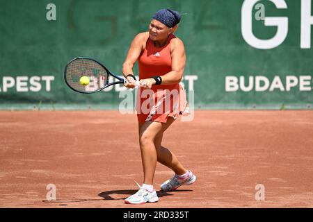 Budapest, Hongrie. 18 juillet 2023. Diana Maksimovna Snaider (RUS) lors de la deuxième journée du Grand Prix de tennis de Hongrie WTA250 le 18 juillet 2023 au Romai Teniszakademia, Budapest, Hongrie crédit : Independent photo Agency/Alamy Live News Banque D'Images
