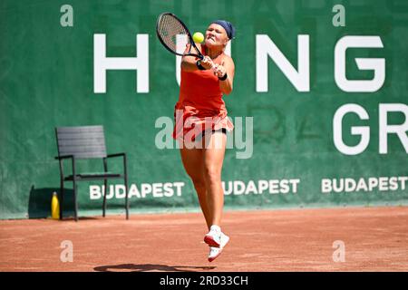 Budapest, Hongrie. 18 juillet 2023. Diana Maksimovna Snaider (RUS) lors de la deuxième journée du Grand Prix de tennis de Hongrie WTA250 le 18 juillet 2023 au Romai Teniszakademia, Budapest, Hongrie crédit : Live Media Publishing Group/Alamy Live News Banque D'Images