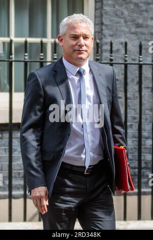 Downing Street, Londres, Royaume-Uni. 18 juillet 2023. Steve Barclay, député et secrétaire d'État à la Santé et aux Affaires sociales, assiste à la réunion hebdomadaire du Cabinet au 10 Downing Street. Photo par Amanda Rose/Alamy Live News Banque D'Images