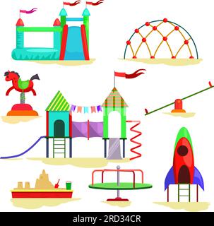 Icônes de jeux pour enfants Illustration de Vecteur